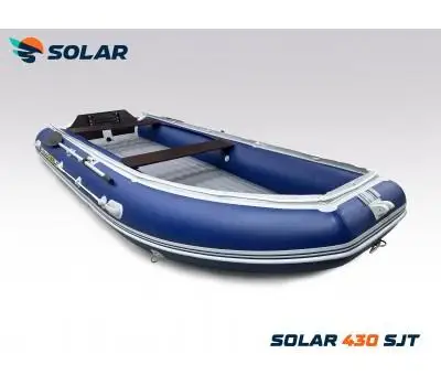 Лодка ПВХ SOLAR (Солар) 430 super jet tunnel синий | Мототека
