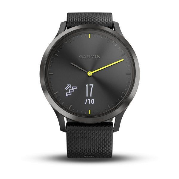 Часы Garmin (Гармин) VIVOMOVE HR черные с черным ремешком | Мототека