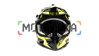 Шлем мото кроссовый GTX 633 (S) #6 BLACK/FLUO YELLOW