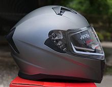 Шлем мото интеграл AiM (Аим) JK320 Grey Metal XXXL