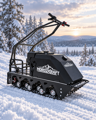 Мотобуксировщик MOROZKRAFT СТАНДАРТ (BR465PE7A, 18,5 л.с., катушка 7A, электростартер, фара, ширина 500 мм, длина 1600 мм) фото 7