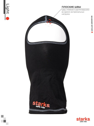 Подшлемник STARKS (Старкс) Light Чёрный/Серый фото 3 Подшлемник STARKS (Старкс) Light Чёрный/Серый фото 3