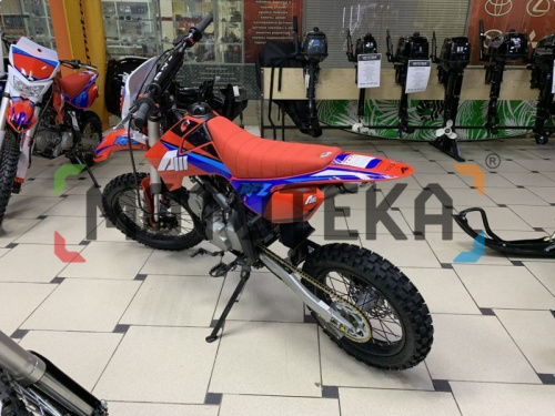 Питбайк Apollo (Аполло) RFZ Start 125 LE с фарой и электростартером 17/14 красный фото 11