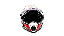 Шлем мото кроссовый HIZER (Хайзер) J6801 (XL) #5 white/red