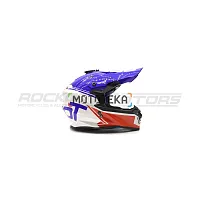 Шлем кроссовый ROCKOT (Рокот) RM-217 Proud GL (XS) (синий/белый/красный глянцевый)