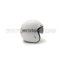 Шлем открытый с козырьком ROCKOT (Рокот) RM-391 Classic White (XS) (белый глянцевый однотонный)