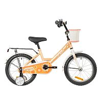 Велосипед Foxx (Фокс) 18" SIMPLE персиковый, сталь, тормоз нож, крылья, багажник,  защ.цепи, передняя корзи