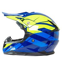 Шлем мото кроссовый HIZER (Хайзер) 915 #6 (S) havy/neon/yellow/blue
