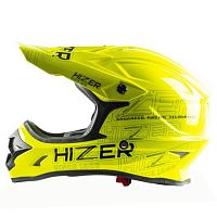 Шлем мото кроссовый HIZER (Хайзер) J6805 #1 (L) lemon/green