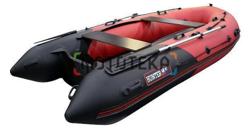 Лодка ПВХ Hunter (Хантер) 350 ПРО красный/чёрный Лодка ПВХ Hunter (Хантер) 350 ПРО красный/чёрный