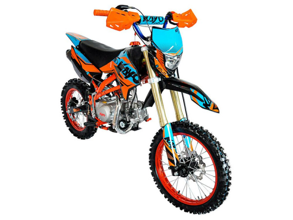 Питбайк KAYO EVOLUTION K125EM 17/14 KRZ (механ. сцепл., эл. стартер 2024 г.) (обрешётка. 1560012-789-8709) | Мототека