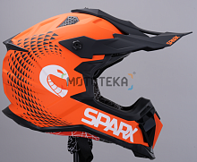 Шлем мото кроссовый Sparx (Спаркс) Raptor (JH-601) оранжевый/чёрный 2XL