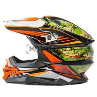 Шлем мото кроссовый HIZER (Хайзер) J6803 (S) #6 BLACK/NEON/ORANGE