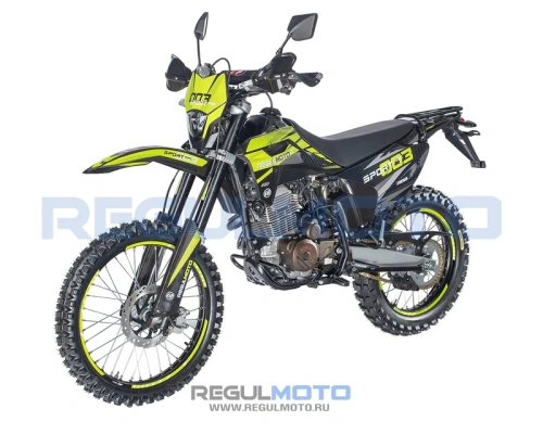 Мотоцикл кроссовый / эндуро Regulmoto (Регулмото) Sport - 003 PR 300 6 передач жёлтый/чёрный с ПТС