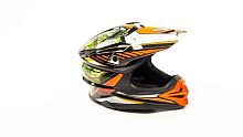 Шлем мото кроссовый HIZER (Хайзер) J6803 (S) #5 BLACK/GREEN/ORANGE