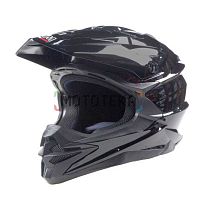 Шлем мото кроссовый AiM (Аим) JK803 Black Glossy L