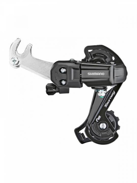 Переключатель задний Shimano (Шимано) Tourney TY200, GS, 6/7ск. крепление на ось, цв. черн., ARDTY200GSLB