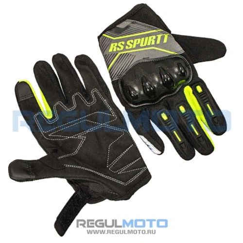 Мотоперчатки Spurtt (Спурт) RS13 чёрный/зелёный XL фото 2