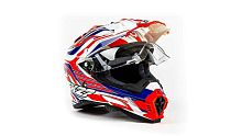 Шлем кроссовый THH TX - 27#1 WHT/RED_BLUE BLADE (S)